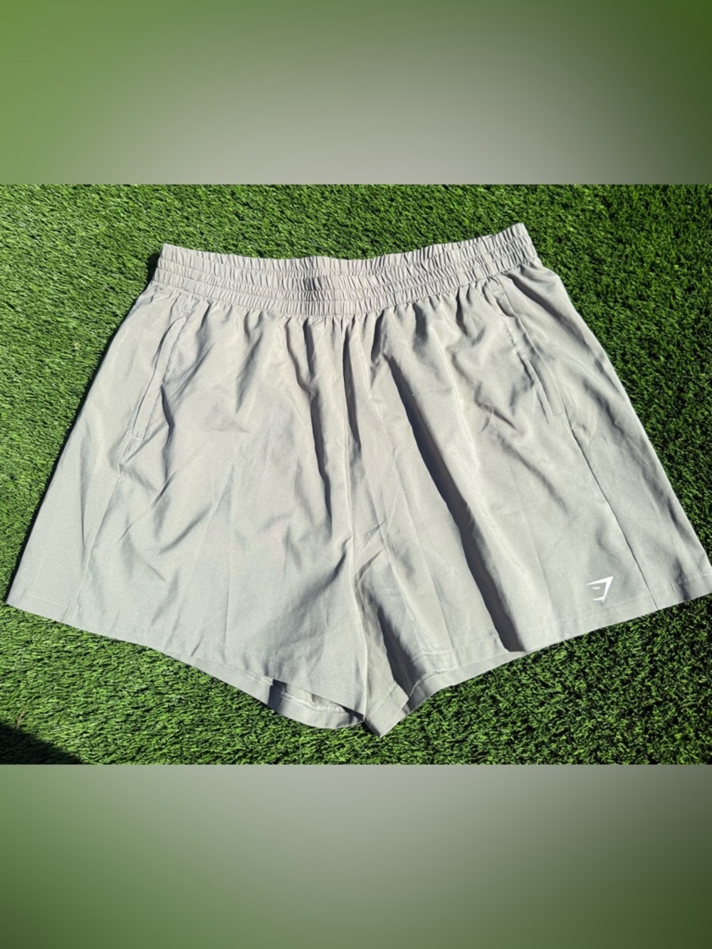 Gymshark Olive Green Elastic Waist Shorts